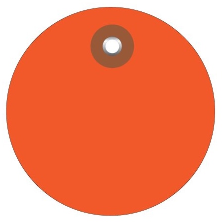 Bsc Preferred 2'' Orange Plastic Circle Tags, 100PK BUY00019876